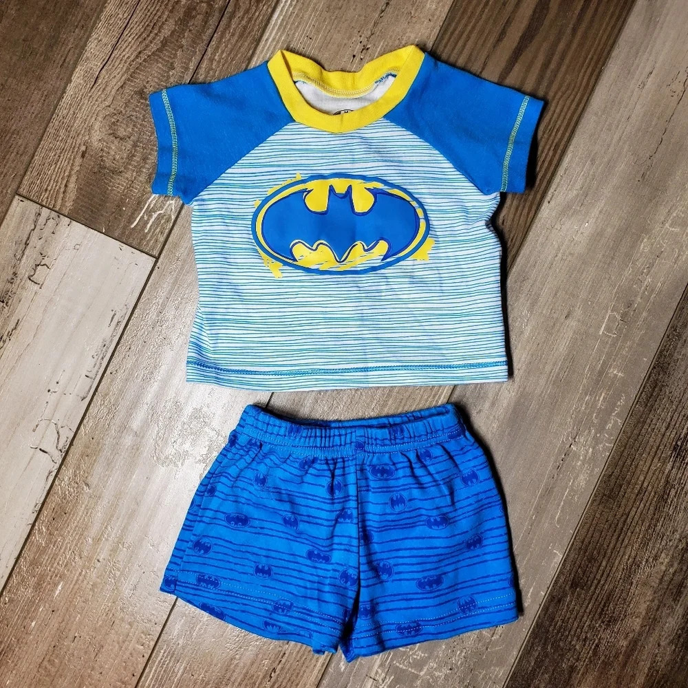DC Comics Batman Infant Boys Crime Fighter T-Shirt & Shorts Set Newborn